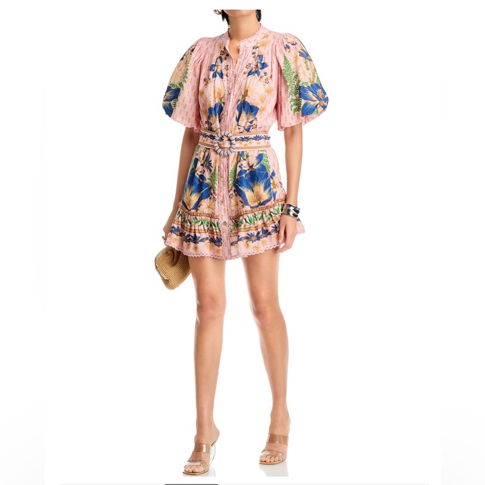 FARM Rio Dream Garden Mini Dress Pink Size M